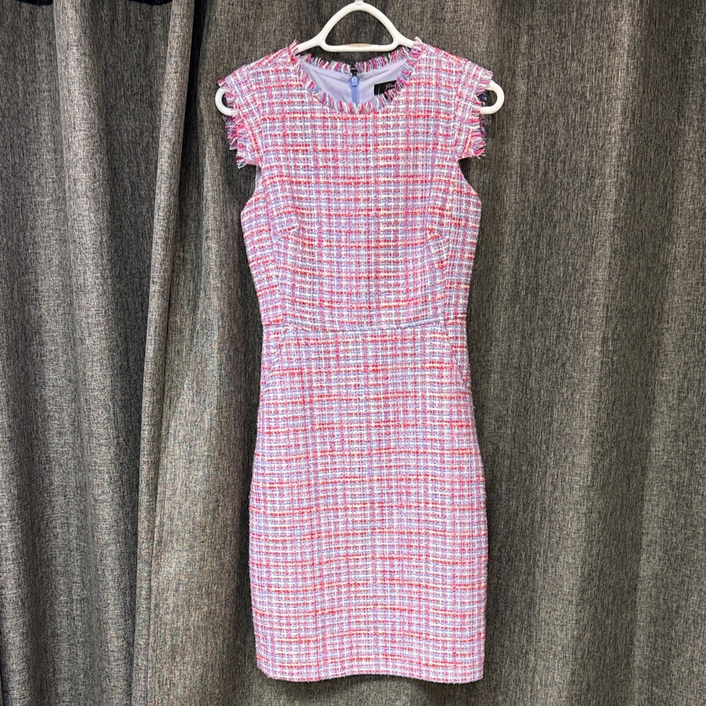 Elegant J. crew Pink Tweed Dress